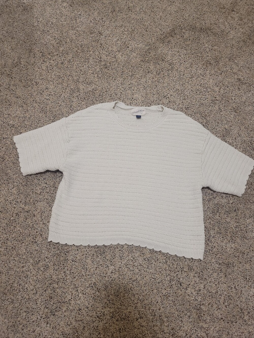 Universal Thread Cream Crochet Pullover Sweater Size Medium - Picture 3 of 7